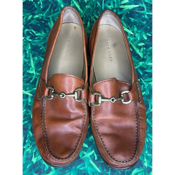 Cole Haan Luggage Tan Gold Tone Horse Bit Loafers Men’s 9 M main image 5